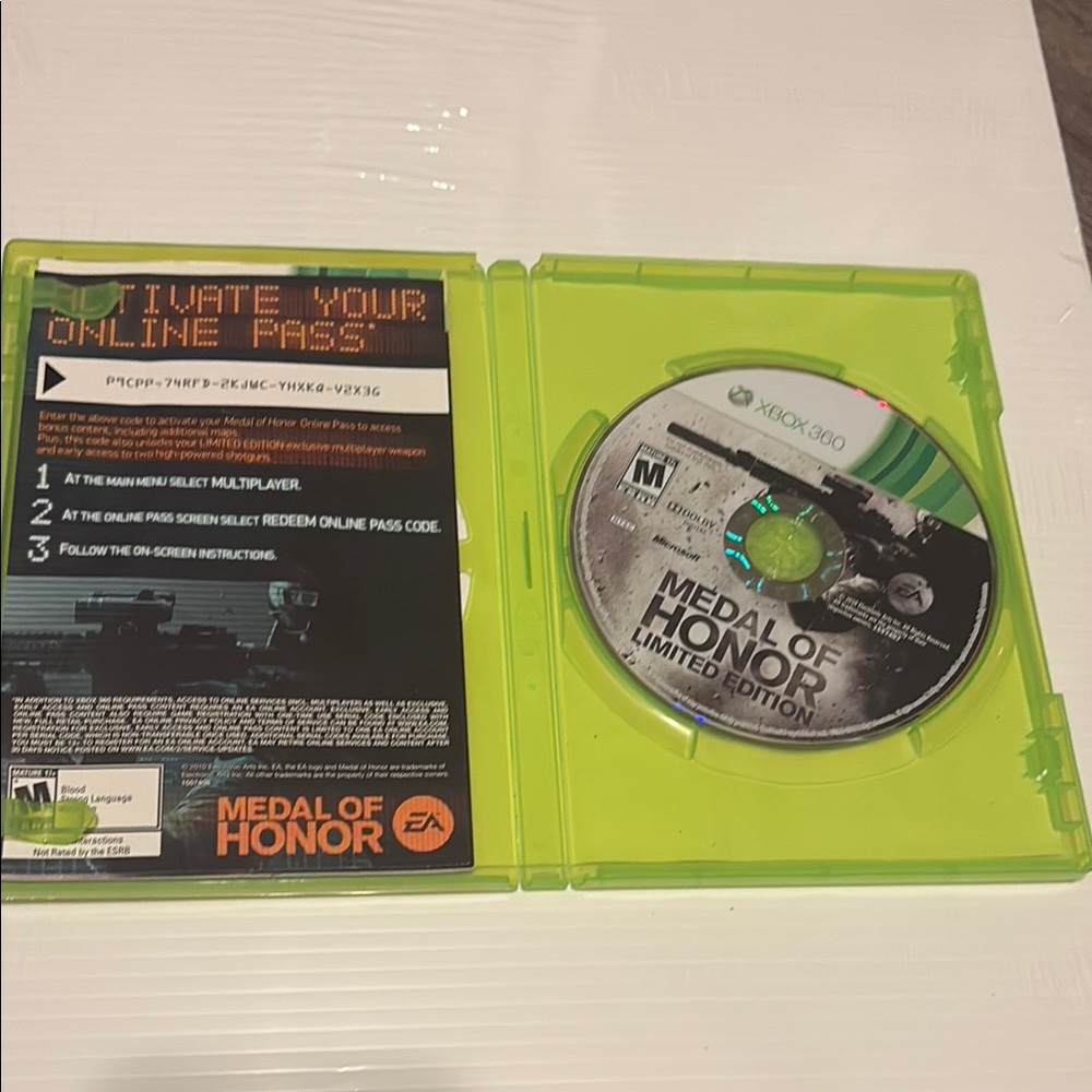 Medal of Honor Limited Edition for Xbox 360 - Green Case